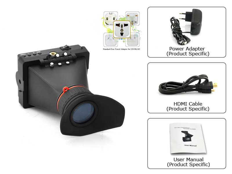 3.5 Inch Electronic Viewfinder For DSLR/HDV Camera, HDMI, 800x480