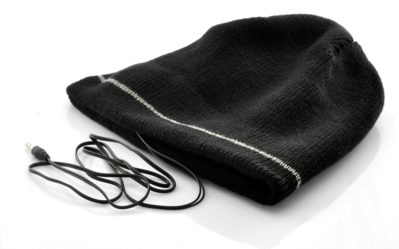 hat Built  with (Black) Hat Beanie Headphones in beanie with headphones