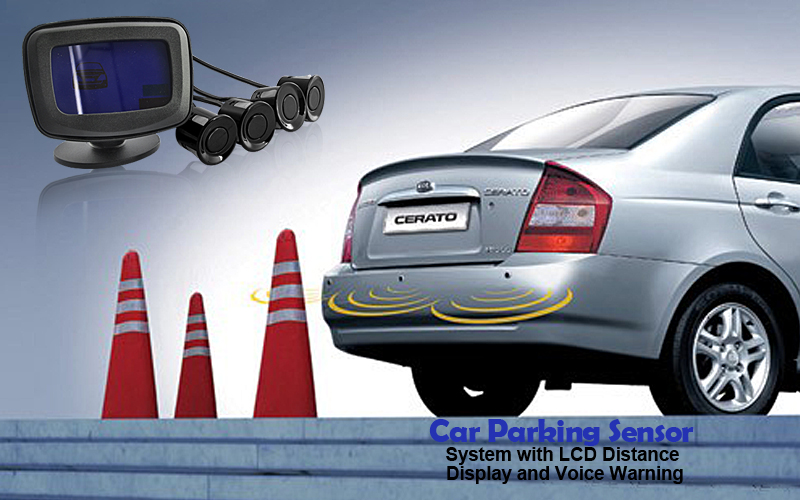 Car Parking Sensor System w/ LCD Distance Display & Voice Warning