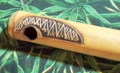 Nice Carving in Natural Flute #1