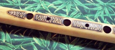 Nice Carving in Natural Flute #1