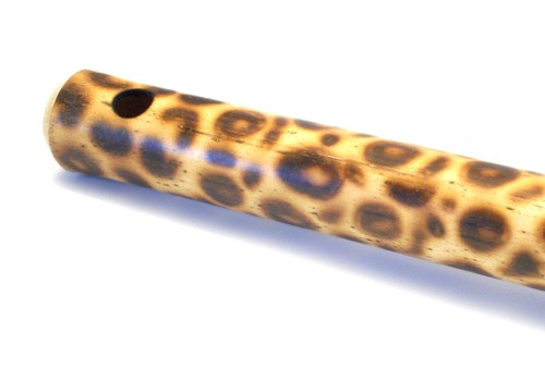 Jaguar style detail on a Oriental Flute, by Leo the Flutemaker, Wildartisans.com