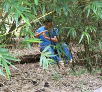 Playing flute