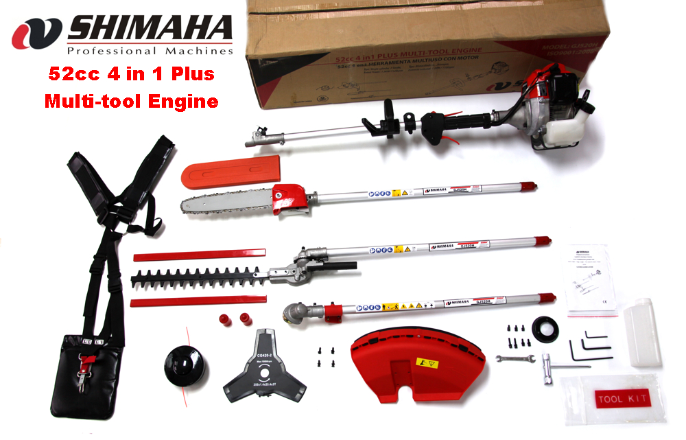 52cc4in1PLUSGardenMultitoolTrimmerBrushCutterHedgeTrimmer
